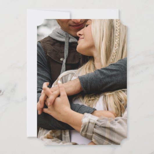 クラシックエレガント金ゴールド結婚写真 招待状 (裏面)