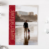 クラシックエレガント黄金の渦巻き写真HAPPIEST 箔シーズンカード