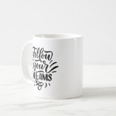 クラシックエレガント黒文字飾芸術的り コーヒーマグカップ (正面左)