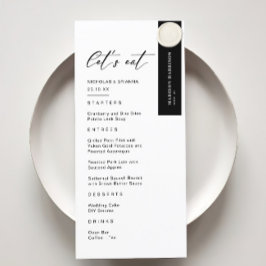 クラシックエレガント黒白の冬の結婚式 メニュー