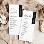 クラシックエレガント黒白の冬の結婚式 メニュー