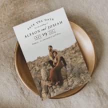 クラシックエレガント フォト ウェディング セーブ・ザ・デート