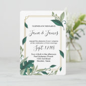 クラシックエレガント・洗練されたグ離れロン結婚ズ 招待状 (スタンド正面)