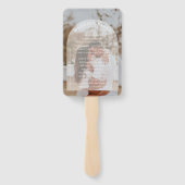 クラシックエレガントArchフォト結婚式 プログラム ハンドファン (裏面)