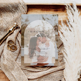 クラシックエレガントArch Photo結婚's 招待状