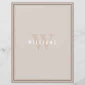 クラシックエレガントFamily Monogram Notepad (裏面)