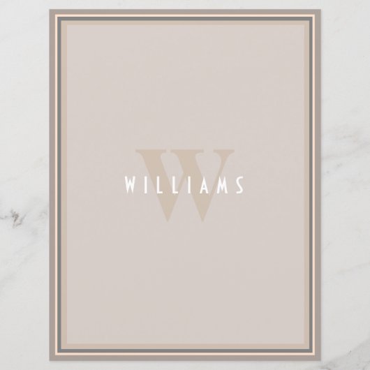 クラシックエレガントFamily Monogram Notepad (裏面)