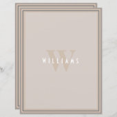 クラシックエレガントFamily Monogram Notepad (正面/裏面)