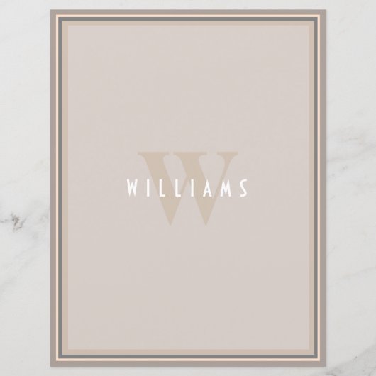 クラシックエレガントFamily Monogram Notepad (正面)