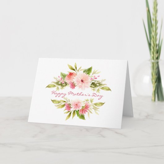 クラシックエレガントHappy Mother's Day Greeting カード (正面)