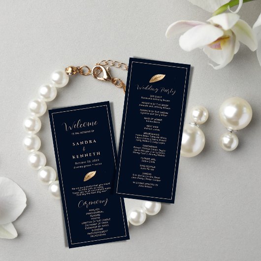 クラシックエレガントIダークブルー結婚I プログラム