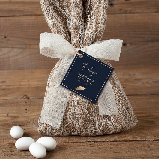 クラシックエレガントI Dark Blue I Thank 結婚's フェイバータグ