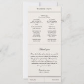 クラシックエレガントLight Gray Vintage Wedding Program (裏面)
