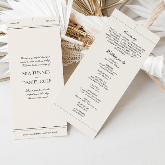 クラシックエレガントLight Gray Vintage Wedding Program