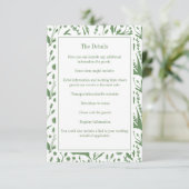 クラシックエレガントSage Greenの植物学結婚科 エンクロージャーカード (スタンド正面)