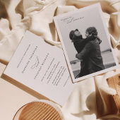 クラシックエレガントScriptタイポグラフィ写真結婚の 招待状