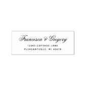 クラシックエレガントScript結婚の差出人住所 ラバースタンプ (インプリント)