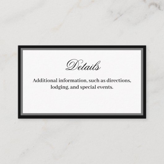 クラシックエレガントScript詳細エンクロージャカード エンクロージャーカード (正面)