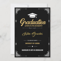クラシックエレガントScript Black Graduation