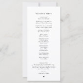 クラシックエレガントScript Front Back結婚式 プログラム (裏面)