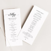 クラシックエレガントScript Front Back結婚式 プログラム