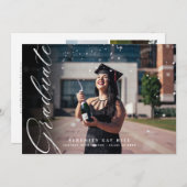 クラシックエレガントScript Graduation招待状 招待状 (正面/裏面)