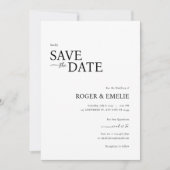 クラシックエレガントScript Wedding日付カードの保存 セーブザデート (正面)