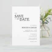 クラシックエレガントScript Wedding日付カードの保存 セーブザデート (スタンド正面)