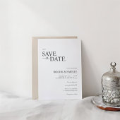 クラシックエレガントScript Wedding日付カードの保存 セーブザデート