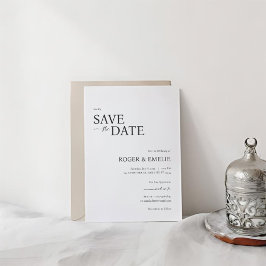 クラシックエレガントScript Wedding日付カードの保存 セーブザデート