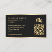 クラシックエレガントTattooist Tattoo Artist Black 名刺 (裏面)