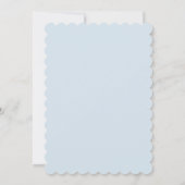 クラシックエレガントWildflower Blue Baby Shower 招待状 (裏面)