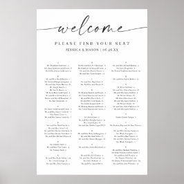 クラシックエレガ結婚ンス座席表ポスター ポスター