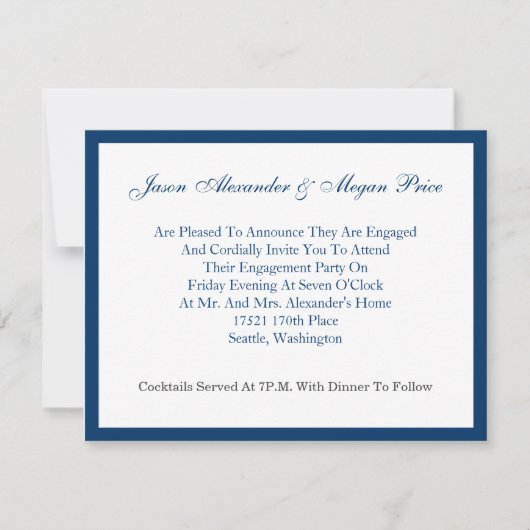 クラシックエンゲージメントアナウンスメント 招待状 (正面)