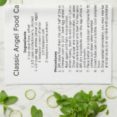 クラシックエンジェルフードケーキレシピ キッチンタオル (折り畳み)