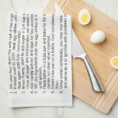 クラシックエンジェルフードケーキレシピ キッチンタオル (四つ折り)