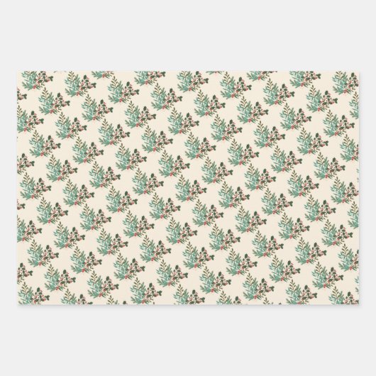 クラシックエンチャントエレガンスホリデークリスマス ラッピングペーパーシート (正面)