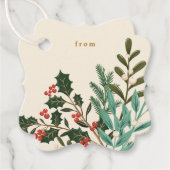 クラシックエンチャントエレガントホリデークリスマスプレゼント フェイバータグ (正面)