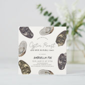 クラシックオイスターロースト誕生日 招待状 (スタンド正面)