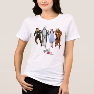 クラシックオズの魔法使いのキャラクターとロゴ トライブレンドTシャツ