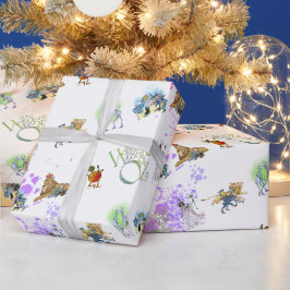 クラシックオズの魔法使いクリスマスSplatラッピングペーパー ラッピングペーパー