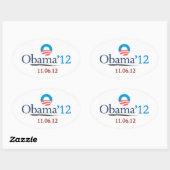 クラシックオバマ2012オーバルステッカー 楕円形シール (シート)