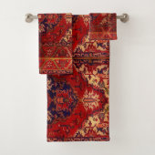 クラシックオリエンタルラグデザイン – 暖色 バスタオルセット (インサイチュ)