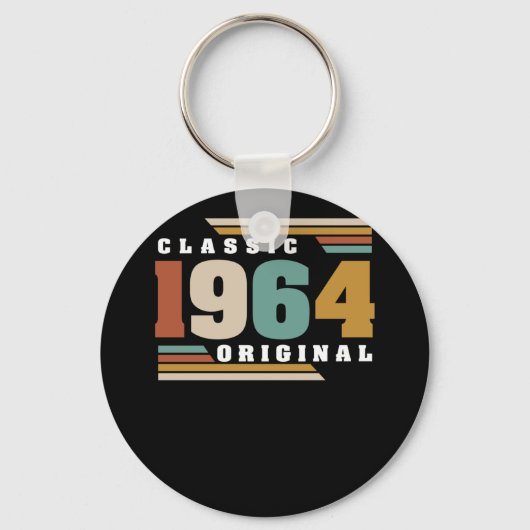 クラシックオリジナル1964誕生日58歳 キーホルダー (正面)