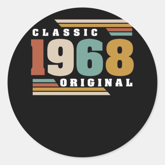 クラシックオリジナル1968誕生日54歳 ラウンドシール (正面)
