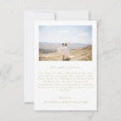 クラシックオリーブグリーンのチューリップ結婚フローラの写真 サンキューカード (裏面)