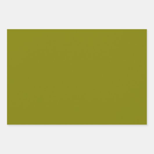 クラシックオリーブグリーン ラッピングペーパーシート (正面)