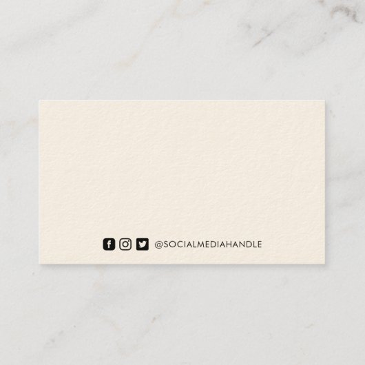 クラシックオリーブ美学名刺 名刺 (裏面)