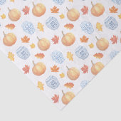 クラシックオレンジとブルー、紅葉とカボチャ 薄葉紙 (詳細)