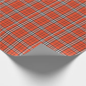 クラシックオレンジオータムタータンチェック格子模様 ラッピングペーパー (角)